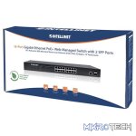 Intellinet 16-Port Gigabit Ethernet PoE+ Web-Managed Switch with 2 SFP Ports - Image 2
