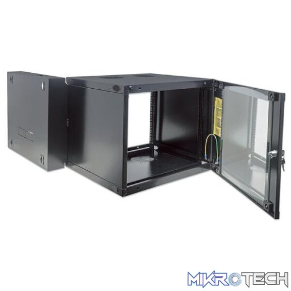 Intellinet 19 Inch Double Section 9u Wall Mount Cabinet - Image 5