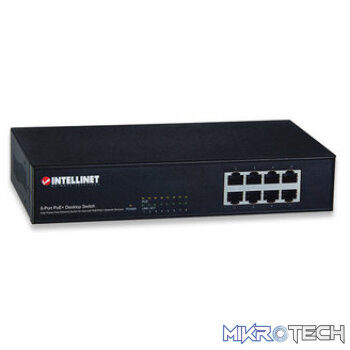 Intellinet 8-Port POE Desktop Switch metal case-8 x PoE ports