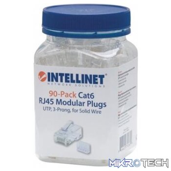 Intellinet 90-Pack Cat6 RJ45 Modular Plugs