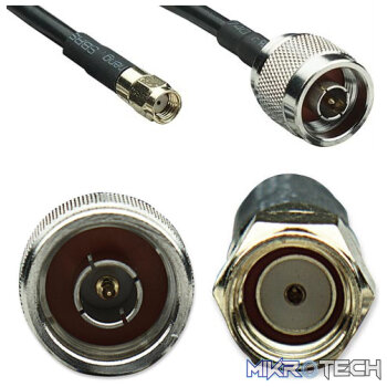 Intellinet Antenna Cable CFD200 N Type Male Connector and RP SMA Female Connector