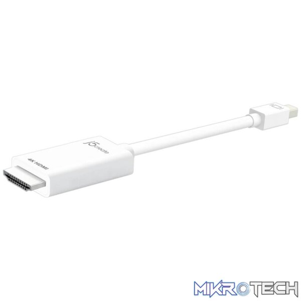j5create JDA159 Mini Display Port or thunderbolt2 to HDMi adapter 125mm cable - Image 2