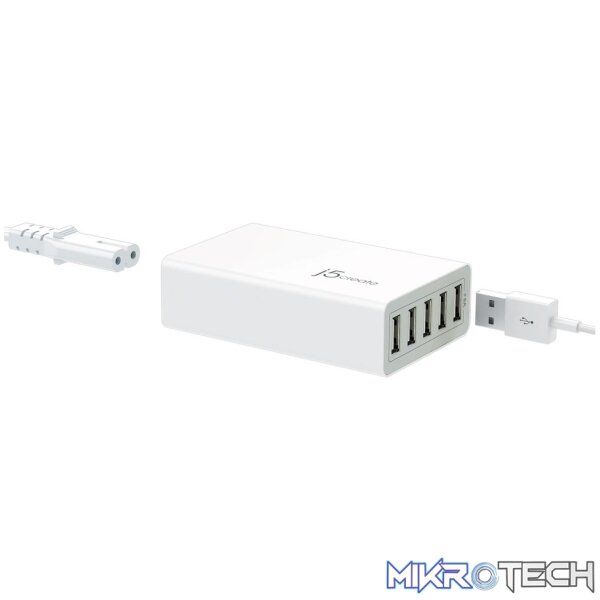 j5create JUP50 40W 5-Port USB Super Charger - Image 2