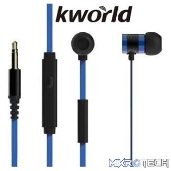 Kworld KW-S18 In-Ear Mobile Gaming Earphones Stereo Silicone Earbuds with In-line intelligent Control Microphone