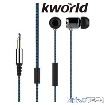 Kworld KW-S27 In-Ear Elite Mobile Gaming Earphones Stereo Silicone Earbuds with In-line intelligent Control Microphone