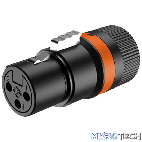 LX3F_1 Roxtone - 3P Xlr Female Black Shell Low Profile - Image 1