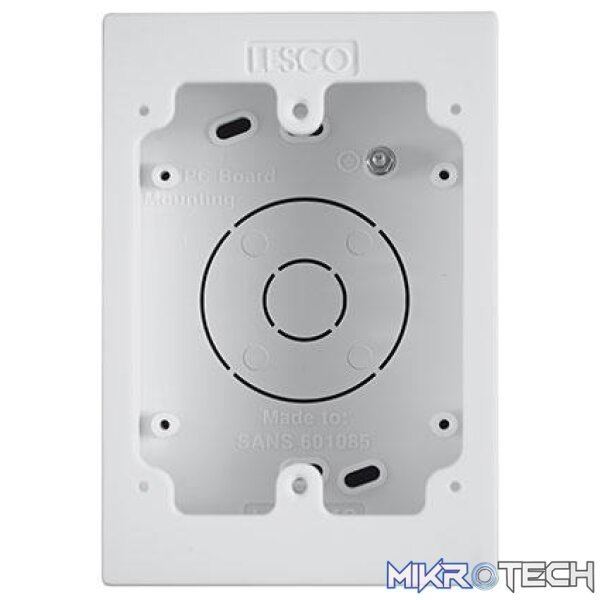 Lesco Extension Box with Closed Back 100×50 PVC White Lesco Extension Box with Closed Back 100×50 PVC White