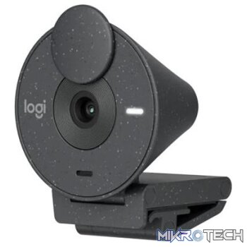 Logitech BRIO 300 Full HD 1080p Light Correction Noise-reducing Mic USB Type-C Graphite Webcam