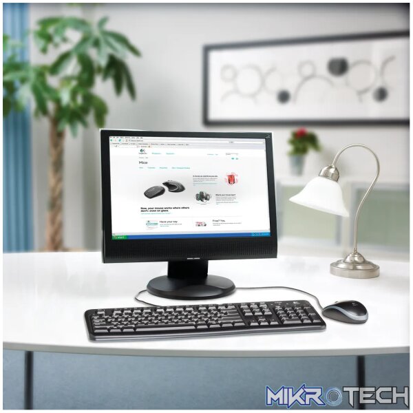 Logitech Desktop MK120, Full-size (100%), Wired, USB, QWERTY, Black, Mouse included - Image 11