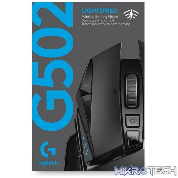 Logitech G G502 LIGHTSPEED Wireless Gaming Mouse, Right-hand, Optical, RF Wireless, 25600 DPI, 1 ms, Black - Image 10