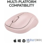 Logitech M240, Ambidextrous, Bluetooth, Pink - Image 6