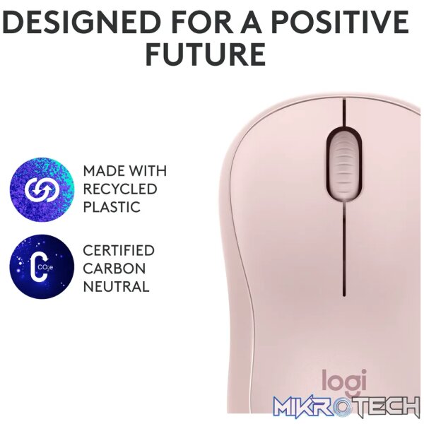 Logitech M240, Ambidextrous, Bluetooth, Pink - Image 8