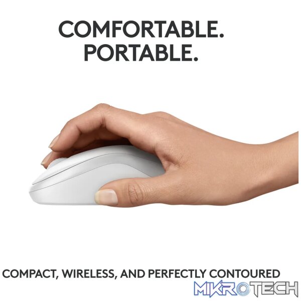 Logitech M240, Ambidextrous, Bluetooth, White - Image 5