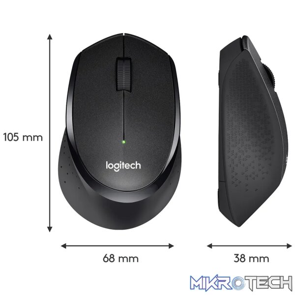 Logitech M330 SILENT PLUS, Right-hand, Mechanical, RF Wireless, 1000 DPI, Black - Image 11