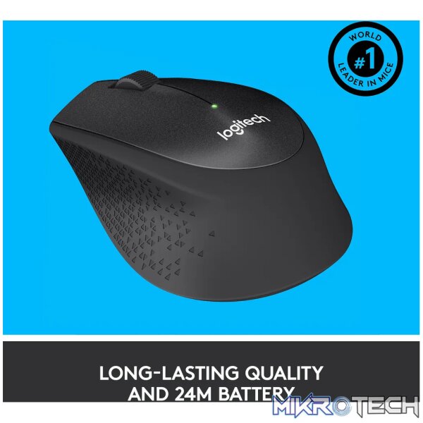 Logitech M330 SILENT PLUS, Right-hand, Mechanical, RF Wireless, 1000 DPI, Black - Image 7