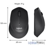 Logitech M330 SILENT PLUS, Right-hand, Mechanical, RF Wireless, 1000 DPI, Black - Image 10