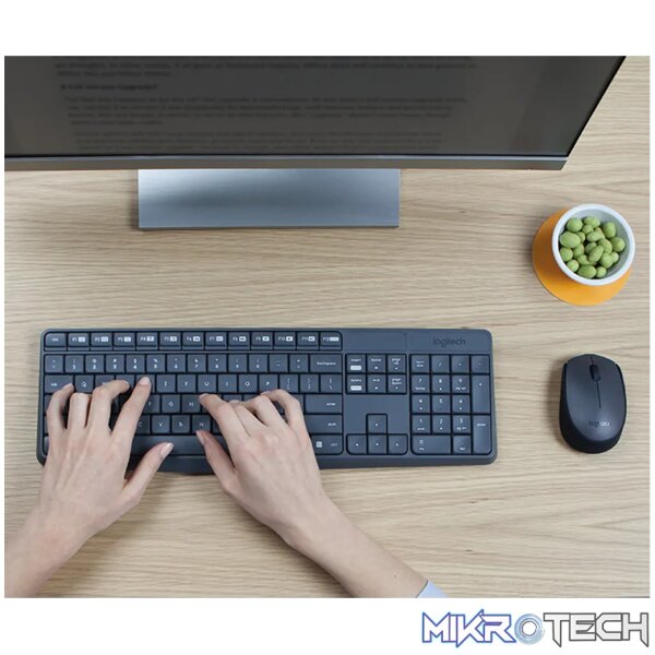 Logitech MK235 Wireless Keyboard and Mouse Combo, Full-size (100%), Wireless, USB, QWERTY, Grey, Mouse included - Image 8