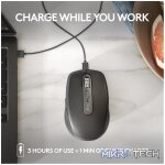 Logitech MX Anywhere 3S, Right-hand, Laser, RF Wireless + Bluetooth, 8000 DPI, Graphite - Image 7