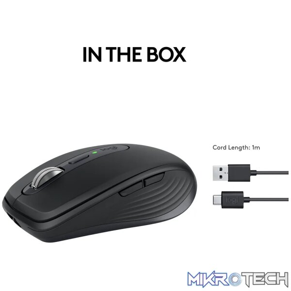 Logitech MX Anywhere 3S, Right-hand, Laser, RF Wireless + Bluetooth, 8000 DPI, Graphite - Image 9