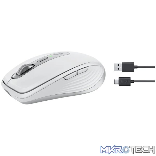 Logitech MX Anywhere 3S, Right-hand, Laser, RF Wireless + Bluetooth, 8000 DPI, Grey, White - Image 38