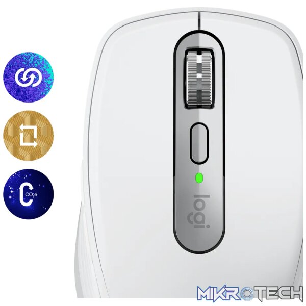 Logitech MX Anywhere 3S, Right-hand, Laser, RF Wireless + Bluetooth, 8000 DPI, Grey, White - Image 40