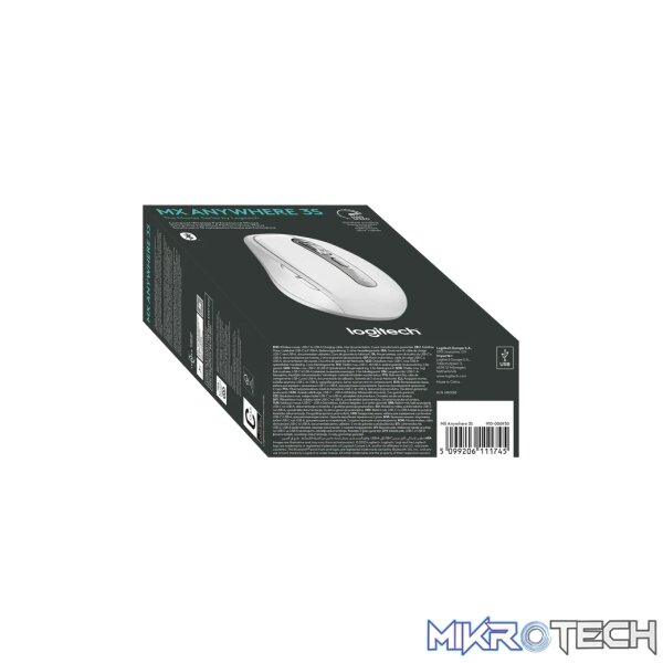 Logitech MX Anywhere 3S, Right-hand, Laser, RF Wireless + Bluetooth, 8000 DPI, Grey, White - Image 53