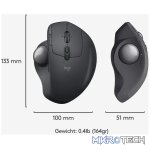 Logitech MX Ergo, Right-hand, Trackball, RF Wireless + Bluetooth, 440 DPI, Graphite - Image 7