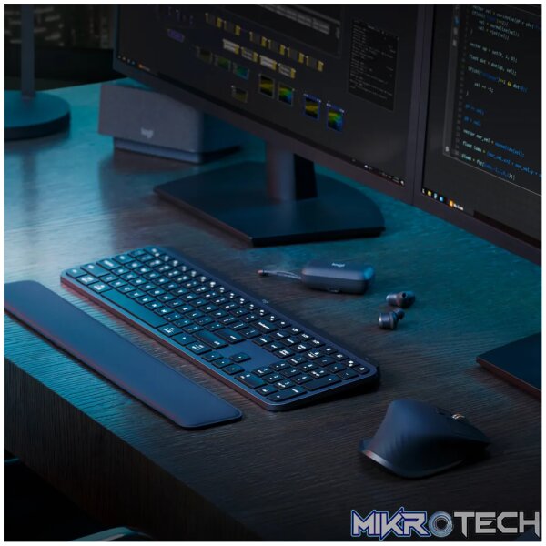 Logitech MX Keys S, Wireless, RF Wireless + Bluetooth, Scissor key switch, QWERTY, LED, Graphite - Image 17