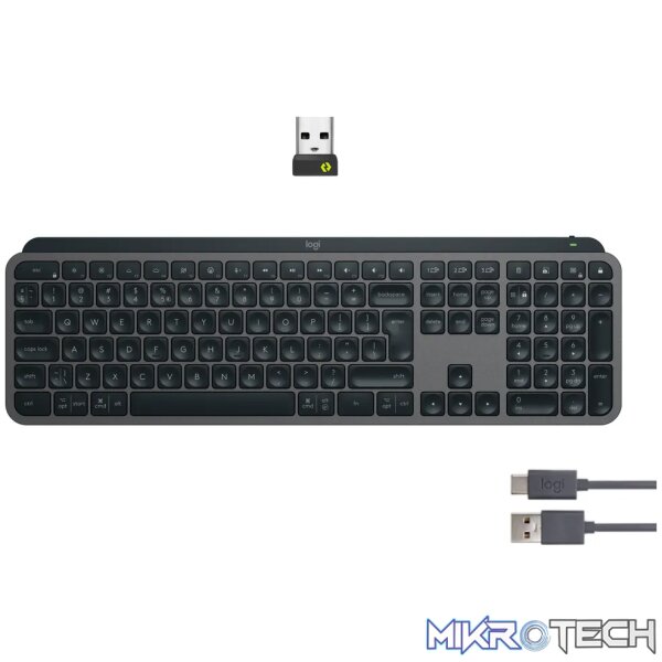 Logitech MX Keys S, Wireless, RF Wireless + Bluetooth, Scissor key switch, QWERTY, LED, Graphite - Image 28