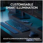 Logitech MX Keys S, Wireless, RF Wireless + Bluetooth, Scissor key switch, QWERTY, LED, Graphite - Image 36
