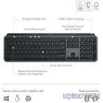 Logitech MX Keys S, Wireless, RF Wireless + Bluetooth, Scissor key switch, QWERTY, LED, Graphite - Image 39