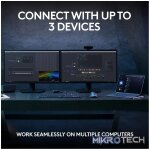 Logitech MX Keys S, Wireless, RF Wireless + Bluetooth, Scissor key switch, QWERTY, LED, Graphite - Image 48