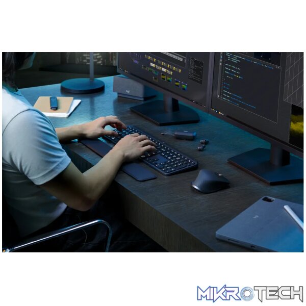 Logitech MX Keys S, Wireless, RF Wireless + Bluetooth, Scissor key switch, QWERTY, LED, Graphite - Image 61