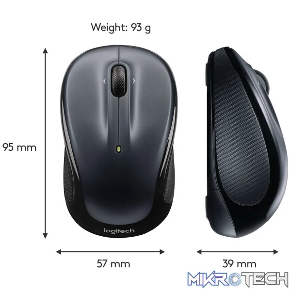 Logitech Wireless Mouse M325, Ambidextrous, Optical, RF Wireless, 1000 DPI, Black - Image 16