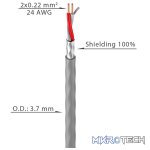 Roxtone - Cable Round 2-Core Overall Screen 3.7Mm Od 200M - Image 2