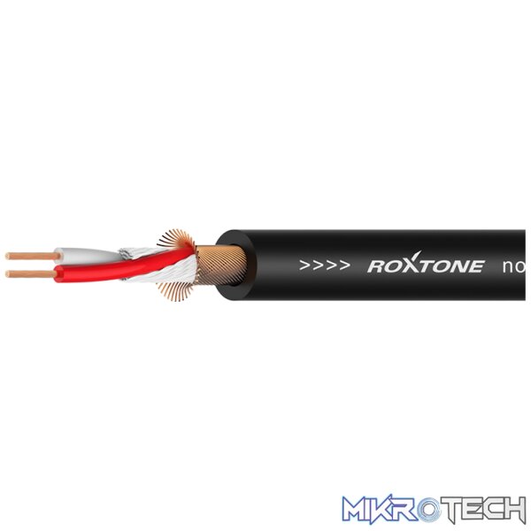 MC230-100M_1 Roxtone - Microphone Cable 2Core + Screen Black 100M - Image 1