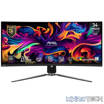 MSI MAG 341CQP QD-OLED 34″ UWQHD Curved Gaming Monitor