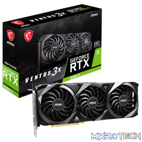 MSI Nvidia GeForce RTX 3060 TI Ventus 3X 8G OC LHR Graphics Card MSI Nvidia GeForce RTX 3060 TI Ventus 3X 8G OC LHR Graphics Card