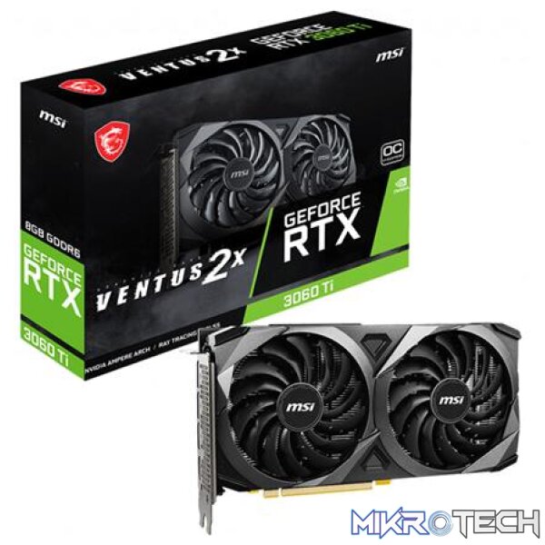 MSI Nvidia GeForce RTX 3060 Ti 8G Graphics Card MSI Nvidia GeForce RTX 3060 Ti 8G Graphics Card
