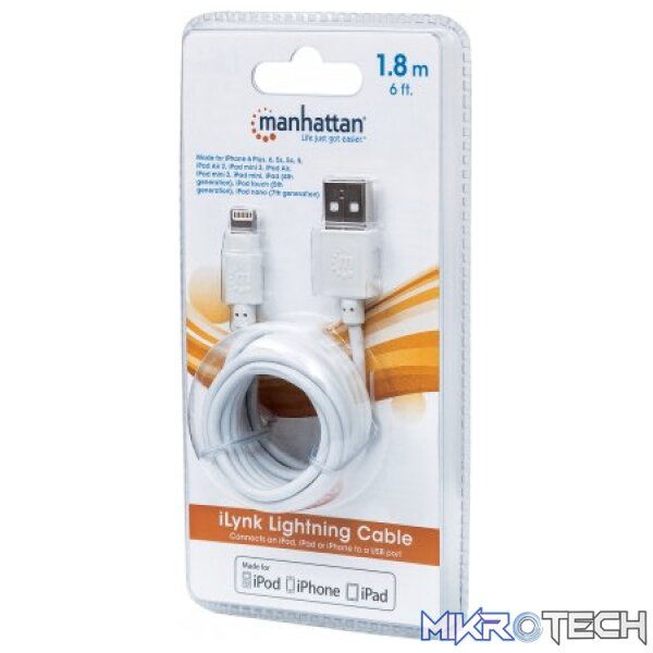 Manhattan (390781) iLynk USB Cable with Lightning Connector - Image 2