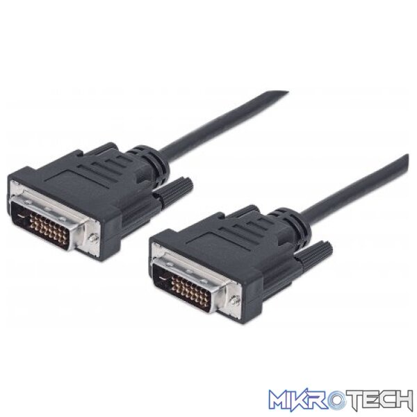 Manhattan Digital Video Cable – DVI-D Dual Link Male to DVI-D Dual Link Male Manhattan Digital Video Cable – DVI-D Dual Link Male to DVI-D Dual Link Male
