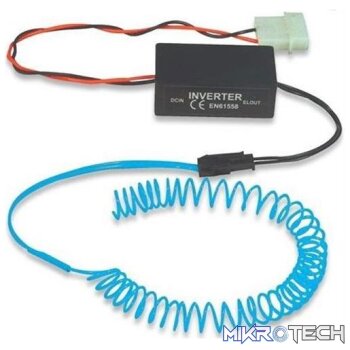 Manhattan Electro Luminescent Cable Neon Electric Blue -Multipurpose Flexible Wire with Bright Neon Blue Glow