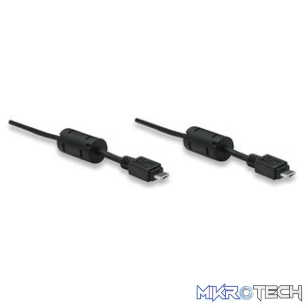 Manhattan Micro USB A male to USB Micro A male 1.8M -Colour:Black Manhattan Micro USB A male to USB Micro A male 1.8M -Colour:Black