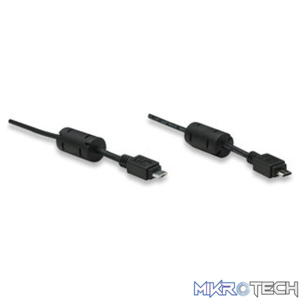 Manhattan Micro USB B male to USB Micro A male 1M -Colour: Black Manhattan Micro USB B male to USB Micro A male 1M -Colour: Black