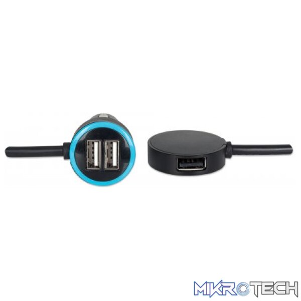 Manhattan PopCharge Auto Passenger Automotive USB Fast Charger with Four 1A Ports - Image 6