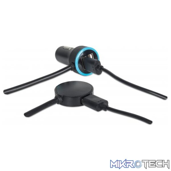 Manhattan PopCharge Auto Passenger Automotive USB Fast Charger with Four 1A Ports - Image 8