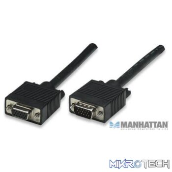Manhattan SVGA Extension Cable HD15M (Male) to HD15F (Female)