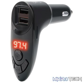 Manhattan Sound Science Bluetooth FM Transmitter with 2-Port Car Charger