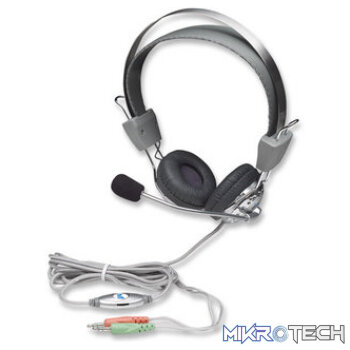 Manhattan Stereo Headset + Microphone with in-line volume control