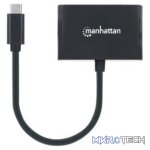 Manhattan SuperSpeed USB Type C to Gigabit Network Adapter with Power Delivery Port - Image 4